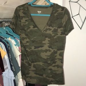 Camo v neck